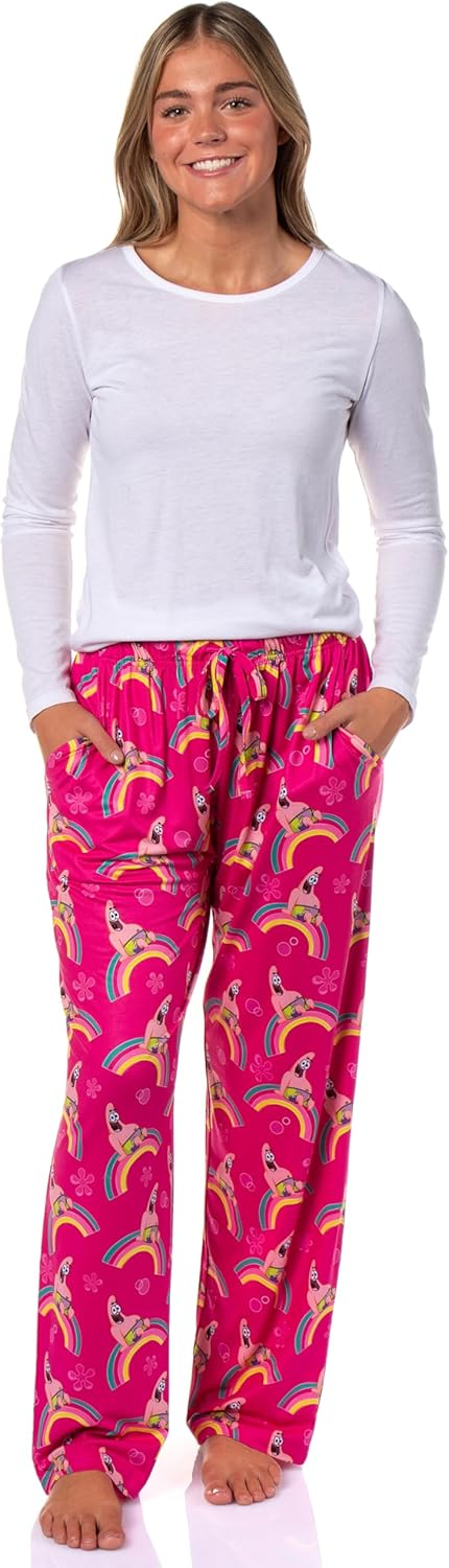 INTIMO SpongeBob SquarePants Women's Patrick Rainbow Tossed Print Sleep Pajama Pants For Adults - Image 2