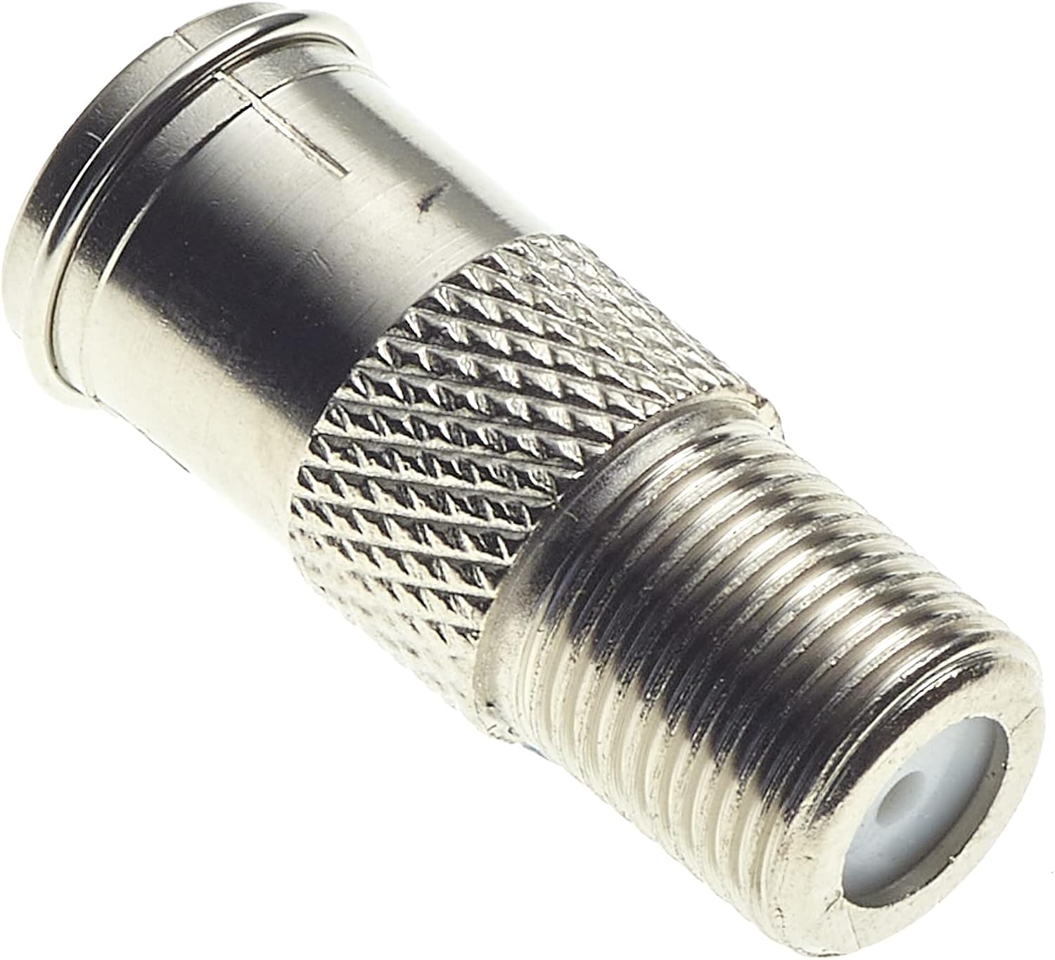 Quick Release F Plug Connector, Pack Of 575 Ohm, Nickel Plated Zinc