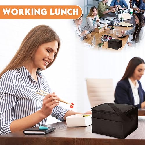 Vista 24 de Nuogo Paquete de 15 loncheras aisladas a granel, cajas enfriadoras reutilizables, juego de loncheras a prueba de fugas, enfriadores térmicos Azul