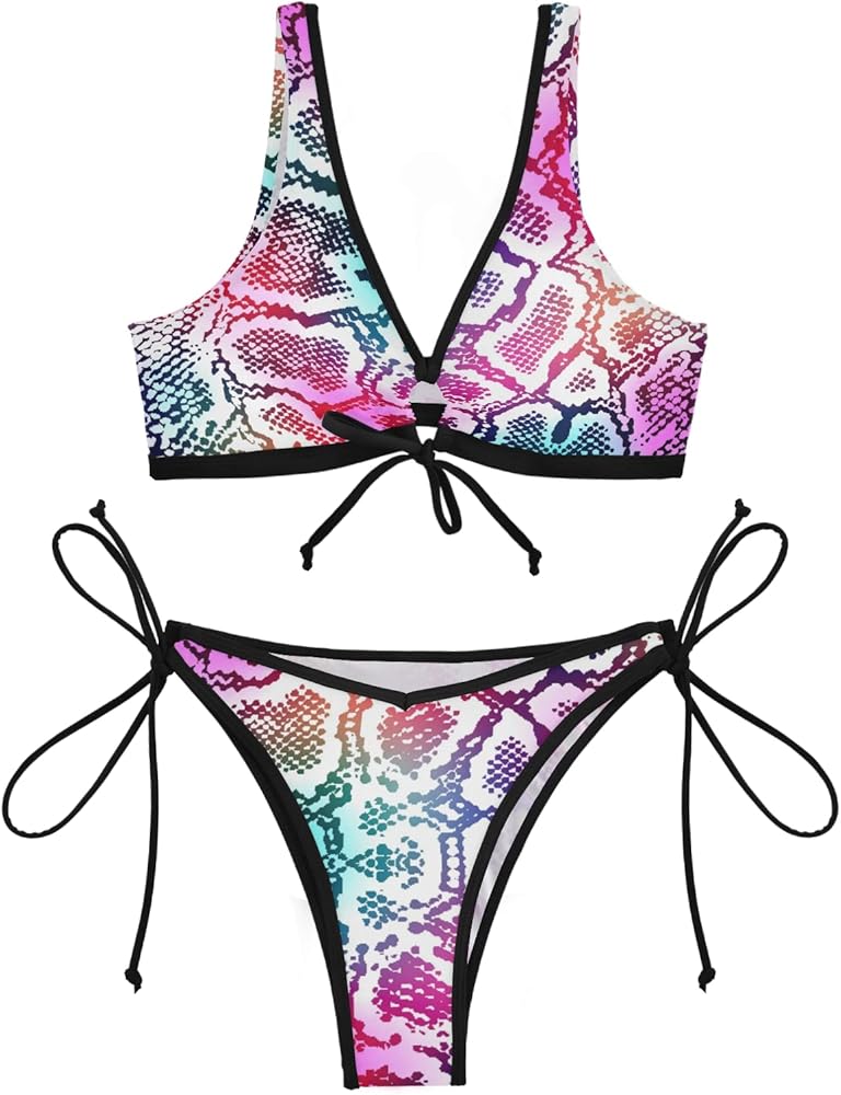 snakeskin bathing suit top