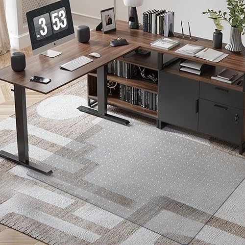 Miniatura 7 de Azadx Tapete para silla de 60 x 48 pulgadas, tapete grande para silla de oficina para suelos alfombrados, tapete para silla de oficina para
