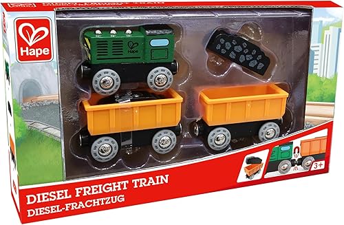 Miniatura 7 de Hape Tren de carga diesel ferroviario, L: 9.8, W: 1.4, H: 1.9 pulgadas