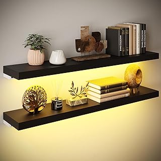 BAMEOS LED Floating Shelves for Wall, 35