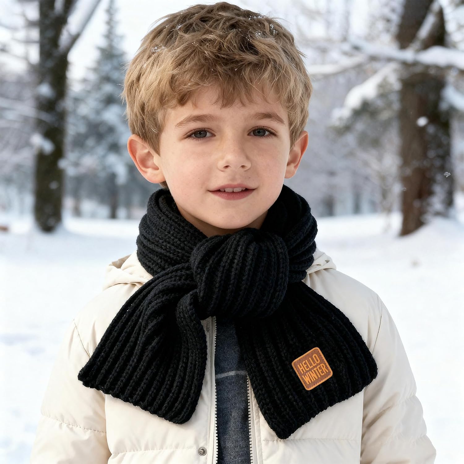 Kids Scarf Winter Neck Warmer Toddler Neck Scarf Girls Thick Scarves Boys Warm Neck Warp 2-12 Years
