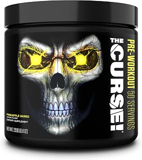 JNX SPORTS The Curse! Pre Workout Powder Increases Blood Flow, Boosts Strength and Energy, Improves Exercise Performance with Creatine … (Pineapple Shred)