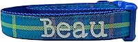 Vista 11 de Juego de collar de perro personalizado, collar de perro a cuadros y correa, collares de perro de tartán para niñas y niños para perros pequeños, rojo
