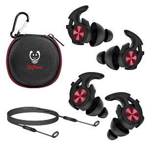Motorcycle Ear Plugs with Lanyard Wind Noise Reduction Keep Comms Clear Comfy Under Helmet 27dB Reusable Earplugs for