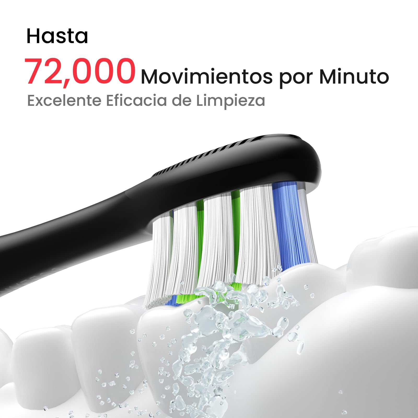 Oclean X Lite Cepillo de dientes eléctrico, Cepillo electrico inteligente, 5 Modos, 72000 Movimientos por minuto, Cepillado suplementario, 40 Días duración, Recordatorio de batería baja, IPX7, Azul