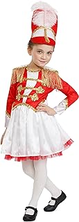 Dress Up America Drum Majorette Costume for Girls - Marching Band Uniform for Kids Red