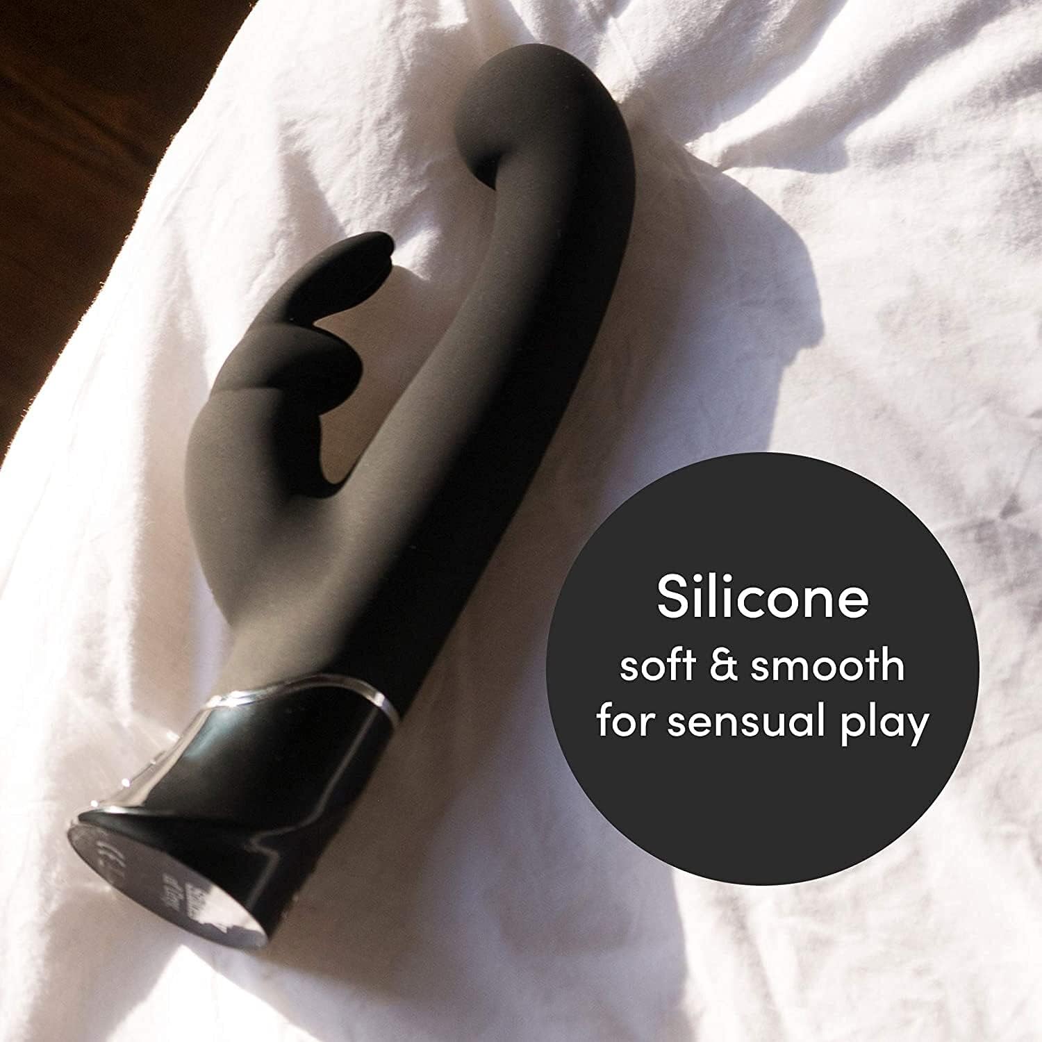 Fifty Shades of Grey Greedy Girl Rabbit Vibrator | 5.5 Inch Silicone G Spot Vibrator for Women | Vibrating Dildo Dual Stimulation Adult Sex Toy | Waterproof Personal Massager | Gifts for Women | Black