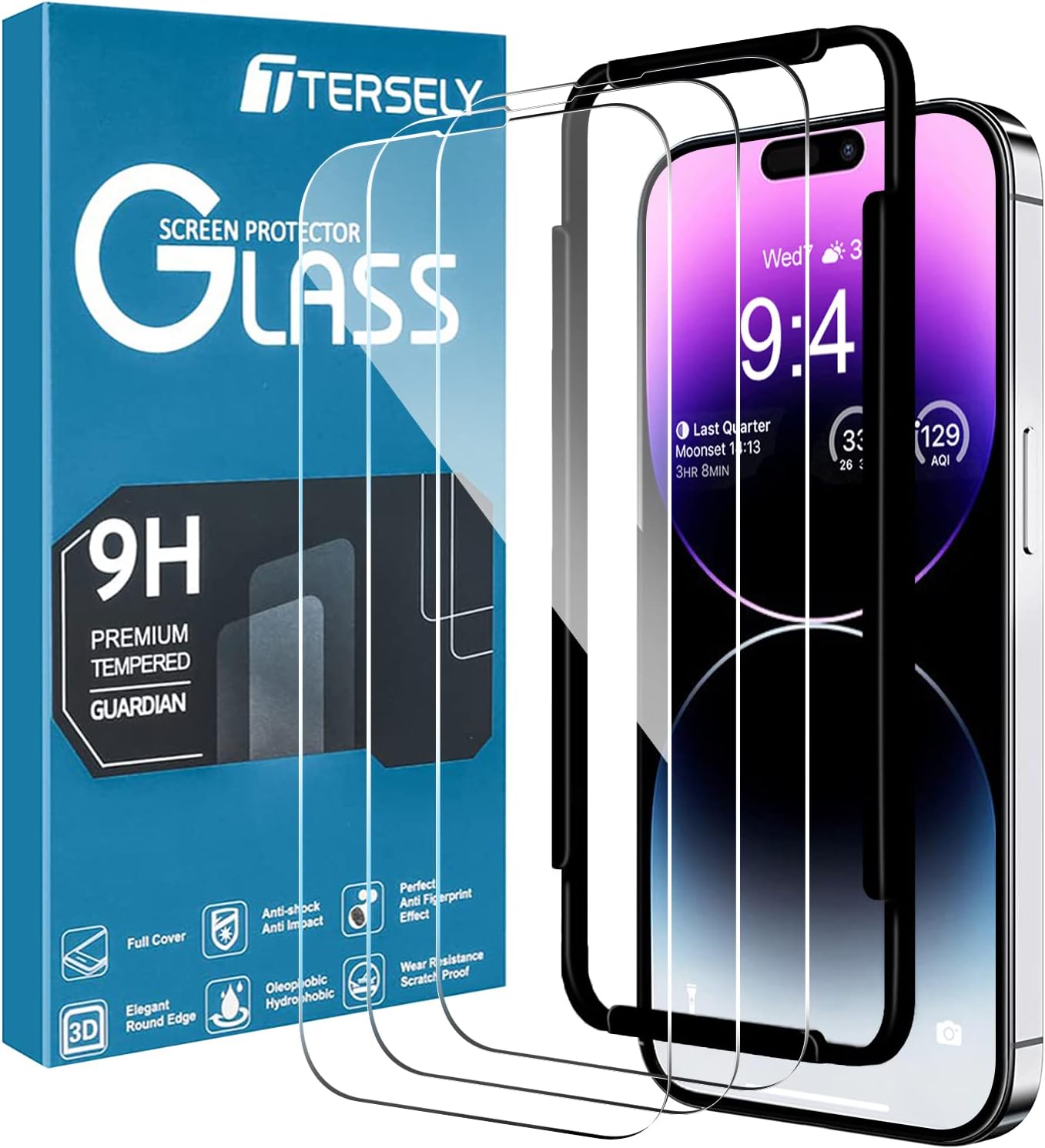 [3 Pack] T Tersely Screen Protector for iPhone 14 Pro (6.1 inch