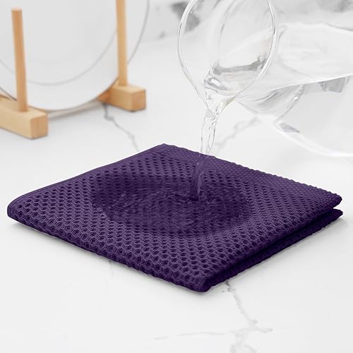 Miniatura 489 de Kitinjoy - Paños de cocina 100% algodón, paquete de 6 paños de cocina ultra suaves y absorbentes para secar platos, toallas de cocina de secado