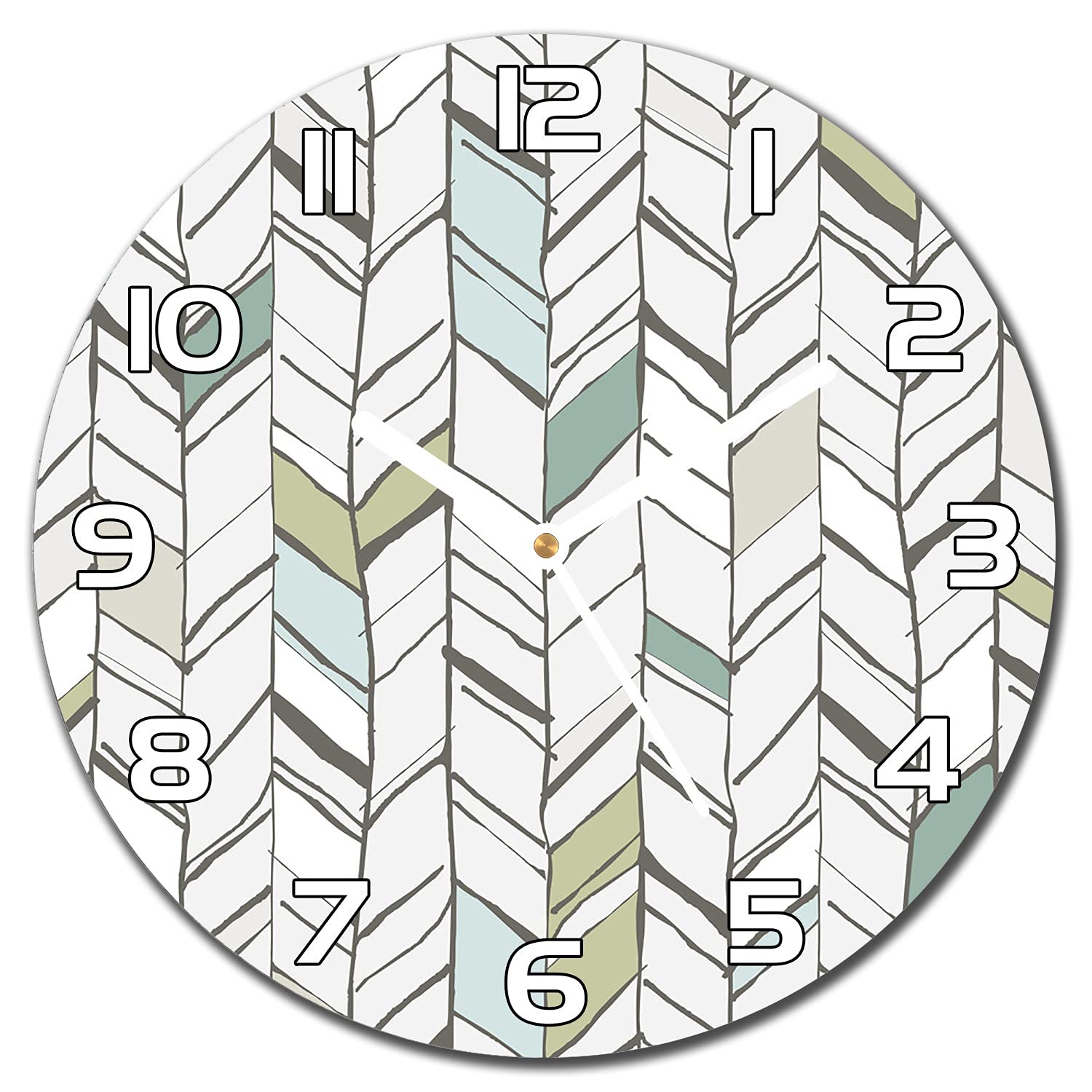 Horloge en verre lisible et silencieuse 30 cm pour embellir vos murs de salon