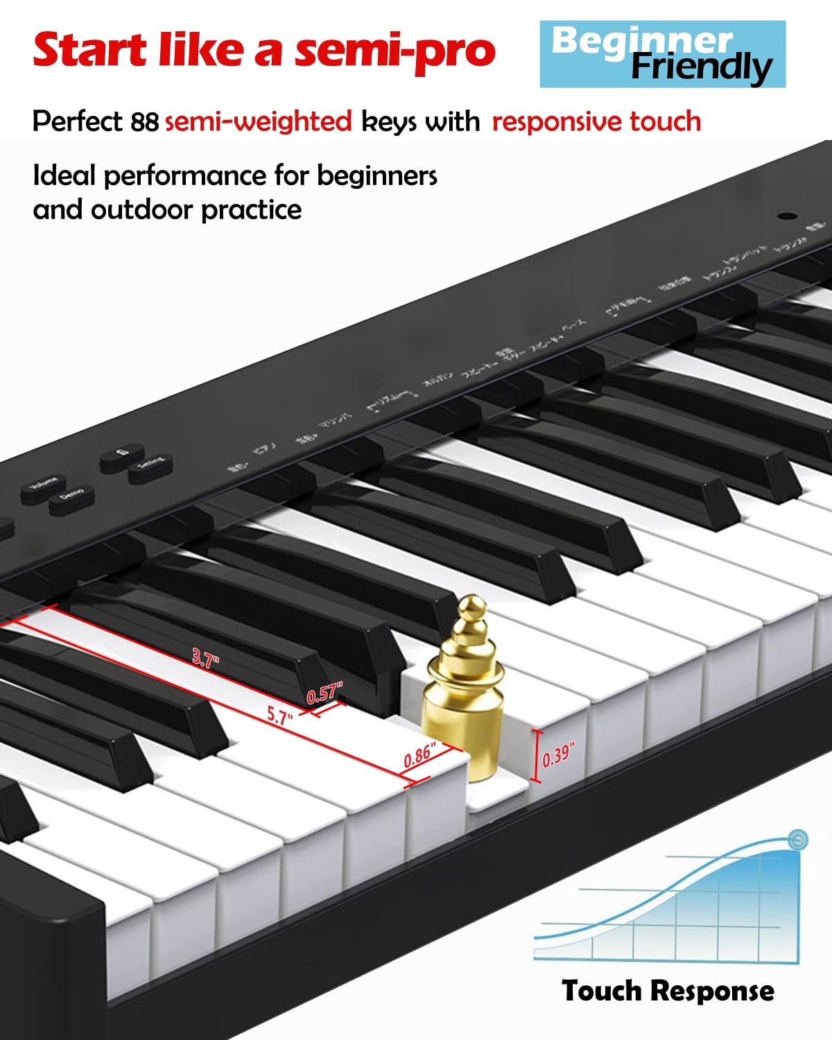 Amazon.com: NikoMaku Piano Keyboard 88 Keys with Bench and Stand