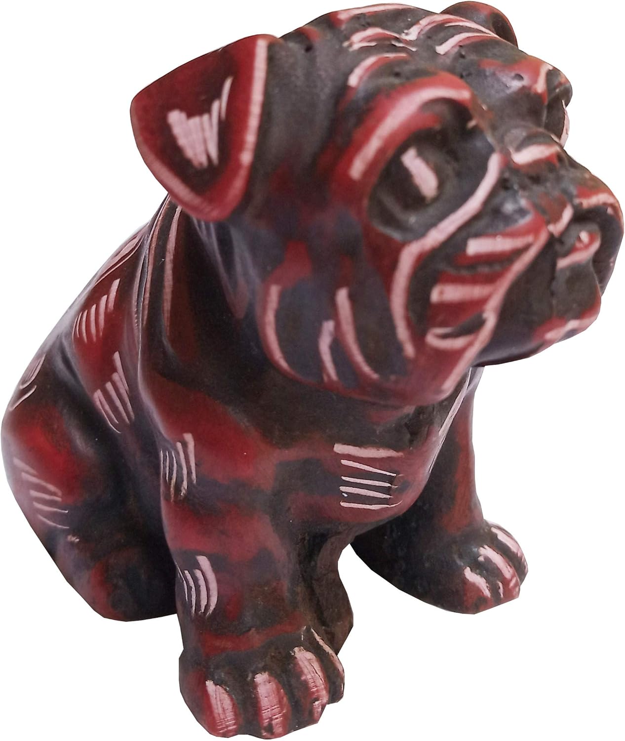 Purpledip Resin Dog Bulldog: Collectible Mini Statue, Adorable Showpiece (12010)