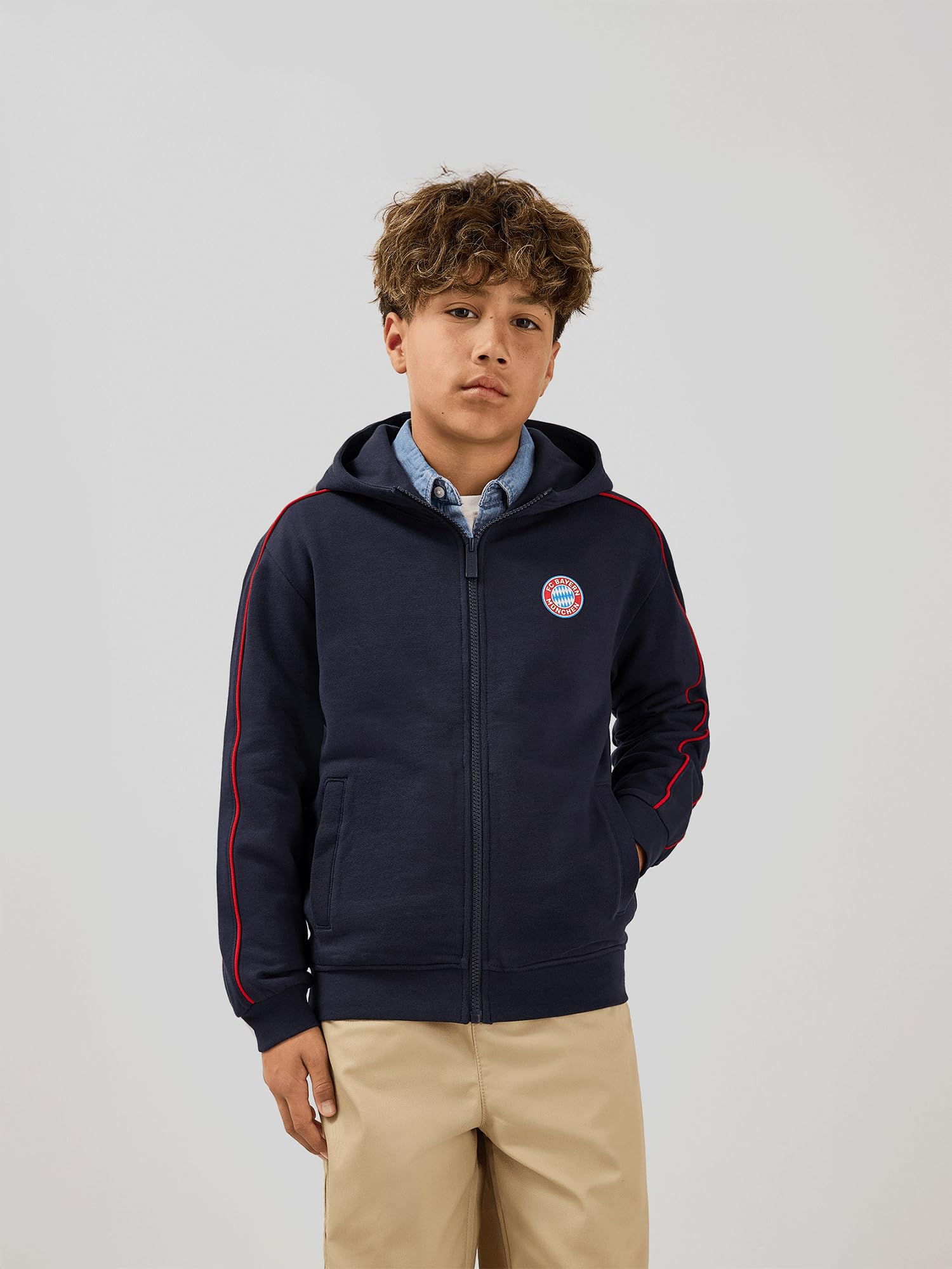 FC Bayern München | Zip-Hoodie Essentials | Kinder | Navy