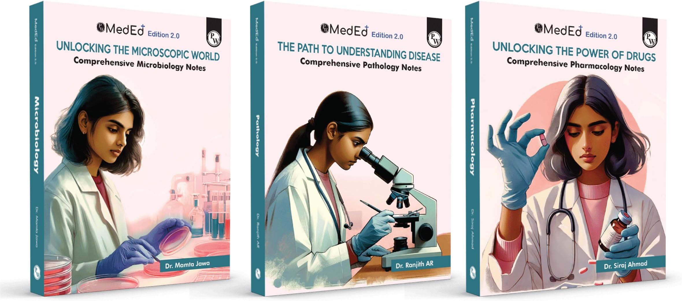 PW MedEd 2.0 MBBS 2nd Prof Year Notes | Microbiology, Pathology, Pharmacology Combo Set of 3 Books [Paperback] Dr. Mamta Jawa; Dr. Ranjith AR and Dr. Siraj Ahmad