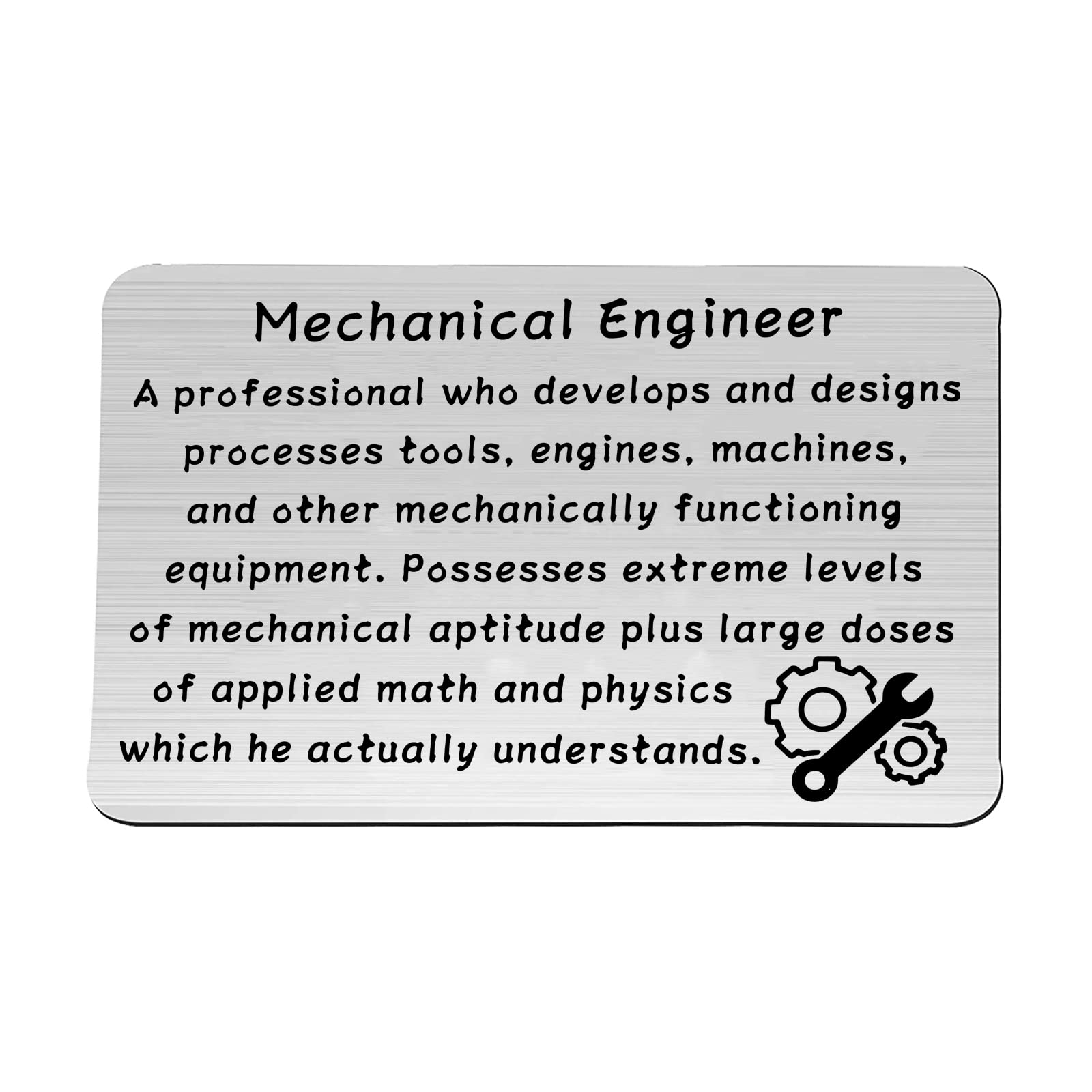 PENQI Mechanical Engineer Gift Engineering Jewelry Mechanical Engineer Wallet Card Insert Engineering School Graduation Gift (Mechanical Engineer)