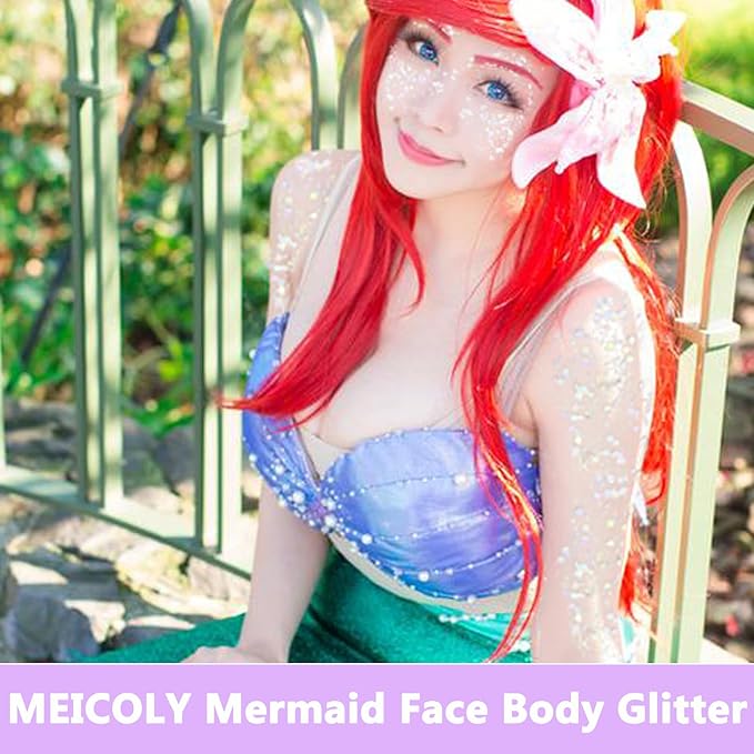 MEICOLY Clear White Body Glitter