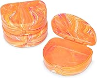 Vista 30 de Practicon Estuches de retención de mármol, funda de alineador de ortodoncia, soporte para protector bucal (paquete de 3) océano