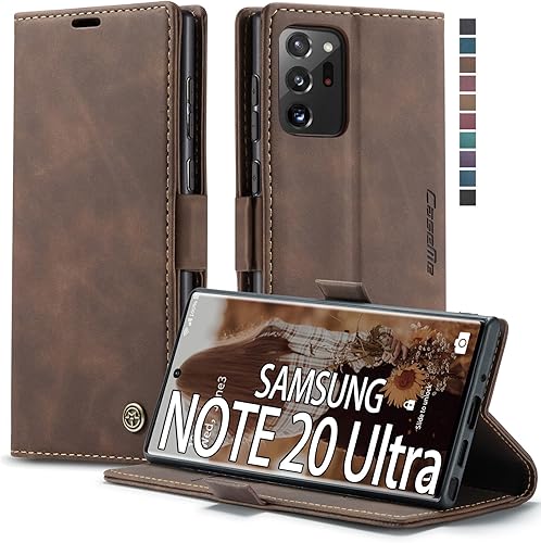 Funda tipo cartera para Samsung Galaxy Note 20 Ultra, piel sintética, cierre magnético, con ranuras para tarjetas, bolsillos para efectivo con disponible en Yaxa Costa Rica