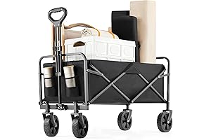 Sweetcrispy Foldable Shopping Cart with Wheels