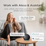 TCL D2 Pro Smart Lock, Palm Vein Reconnaissance Entrée sans clé avec sonnette de porte intégrée, contrôle d'application, verrouillage automatique, batterie rechargeable, pour la sécurité à domicile
