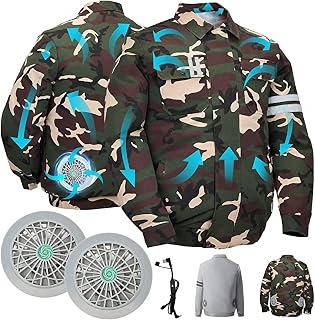 MAOTN Summer Cooling Air Conditioning Workwear, Men’s Outdoor Construction Site Worker Refrigeration Clothing, USB Charging Fan Clothes - Power Bank Not Excluded