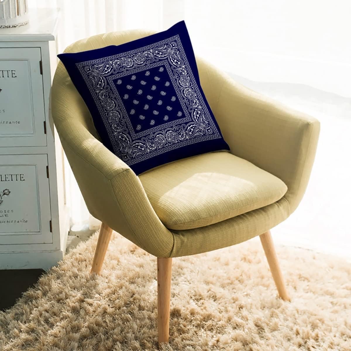 Bandana Pillow Covers Cases Pattern Cover Cushion Pillowcase Square Print