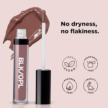 Black Opal BLK/OPL COLORSPLURGE Liquid Matte Lipstick, Chic Mauve long-lasting, enriched with Vitamins C & E, paraben-free, cruelty-free