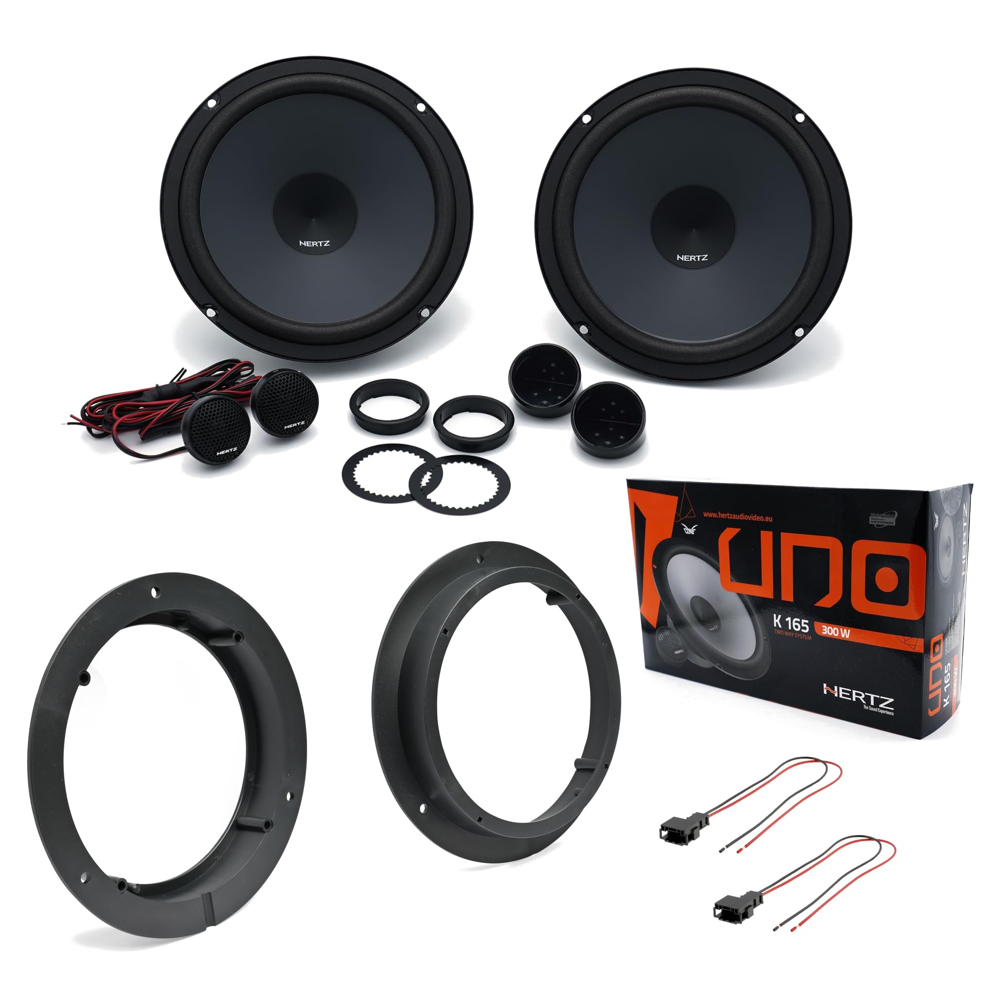 Superauto hi-fi Kit 4 Casse Altoparlanti Compatibili con Mercedes Classe A W169 Classe B W245 Predisposizione Anteriori K 165 + Adattatori e Accessori Montaggio