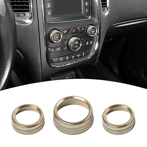 Anillo de perilla de interruptor de volumen de CA compatible con Dodge Charger 2011+Challenger 2015+RAM 2012-2017Durango 2016-2022Chrysler 300C