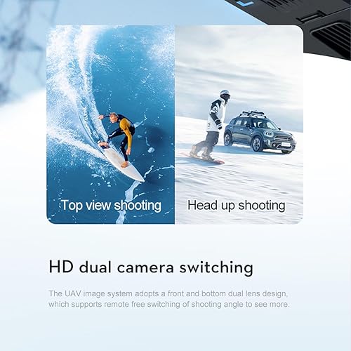 Miniatura 3 de Juguete portátil para dron, control de teléfono con aplicación, cuadricóptero plegable de 2.4 GHz, cámara dual HD anti interferencias para