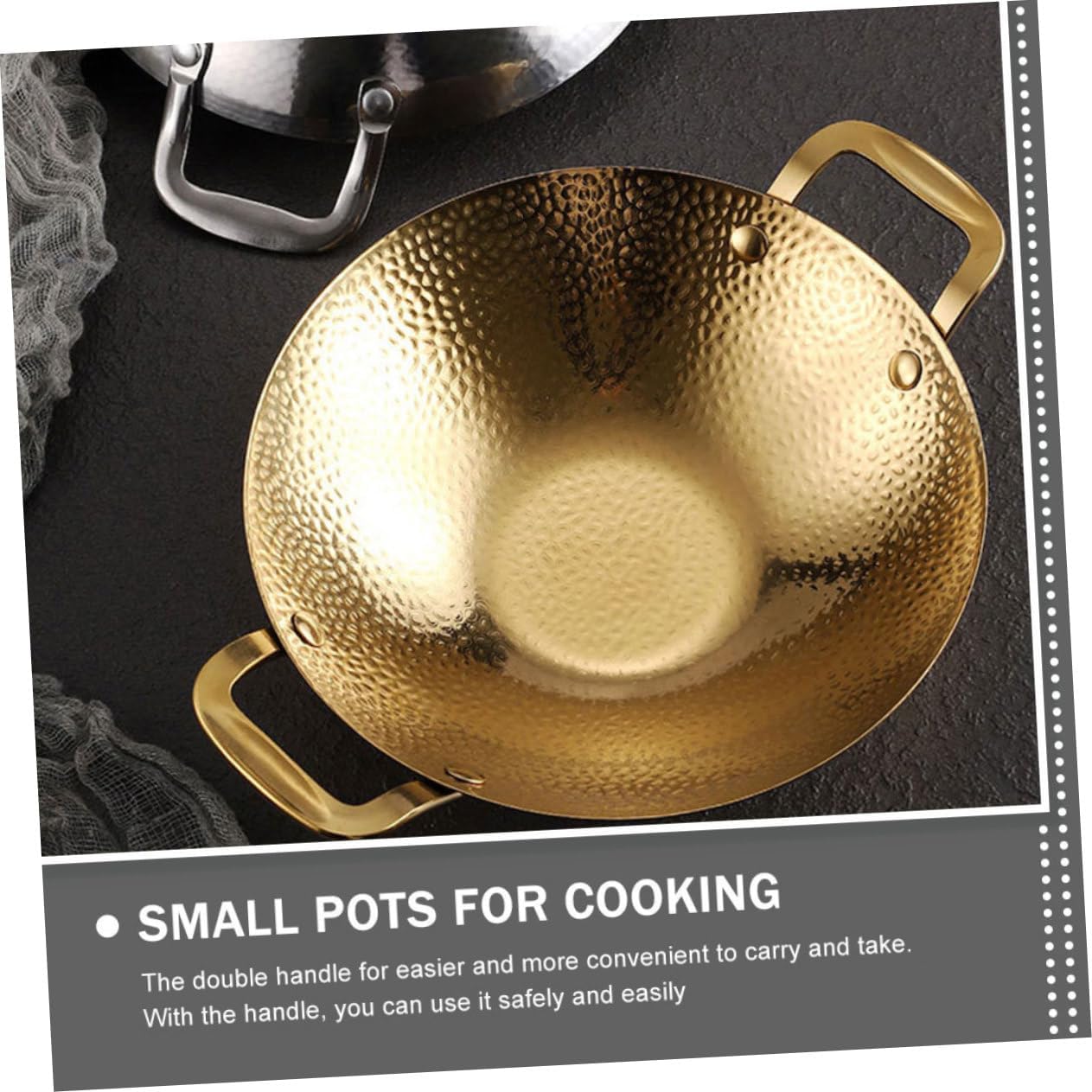 Stainless Steel Pot Cooking Pan Household Kitchenware Small Dry Pot Easy to Use