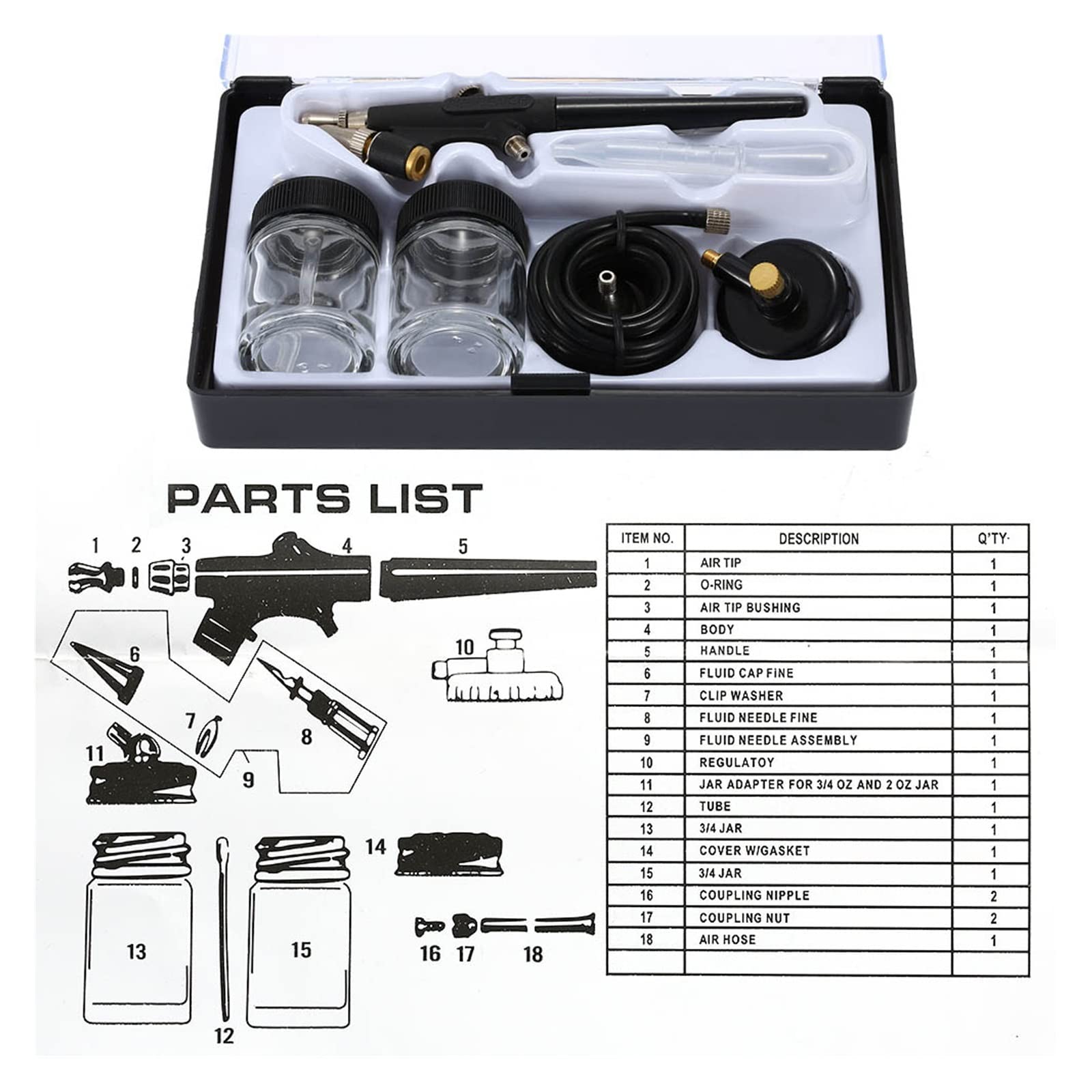 Kit compressore d'Aria per aerografo Professionale Pompa a spruzzo ad Alta Pressione silenziosa Senza Olio Pistola a spruzzo per Torta per Manicure per Tatuaggi