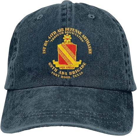 Slisl Eiei 1st Bn 44th Air Defense Artillery Regt 69th Ada Bde Adjustable Baseball Caps Denim Hats Cowboy Sport Outdoor At Amazon Men S Clothing Store