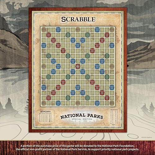 Miniatura 7 de USAOPOLY Scrabble Parques Nacionales  A partir de 8 años  2-4 jugadores  1 juego, marrón
