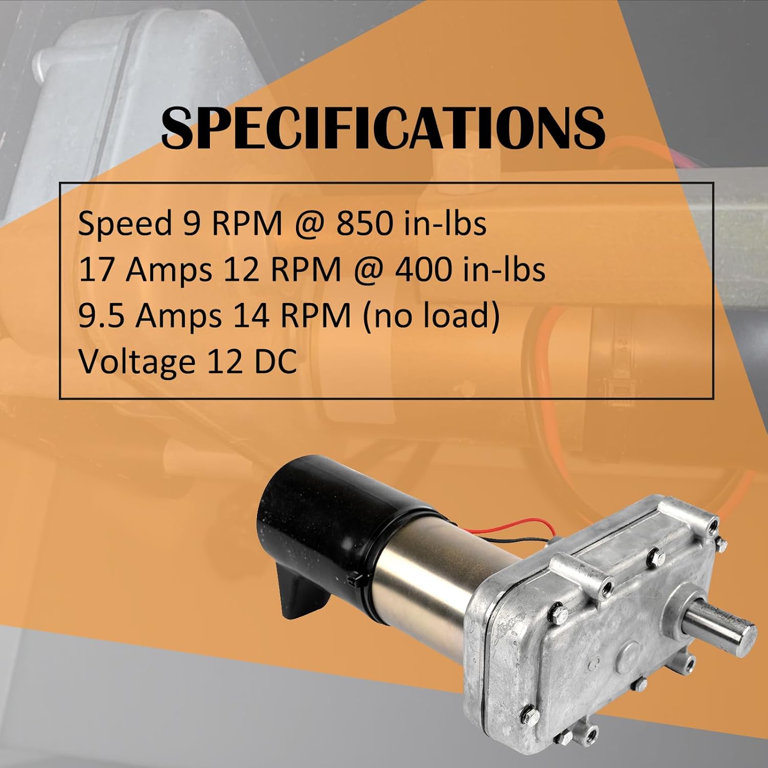 523900 RV Power Gear Slide Out Motor 12V Gearbox Motor Double Shaft Replaces 523143 523983 521976