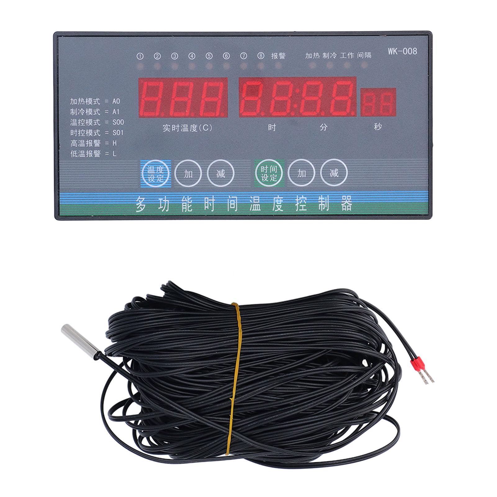 Termostato Digital, Ajuste de Calefacción y Refrigeración, Controlador de Temperatura Digital de 110-230 V para Agricultura de Invernadero
