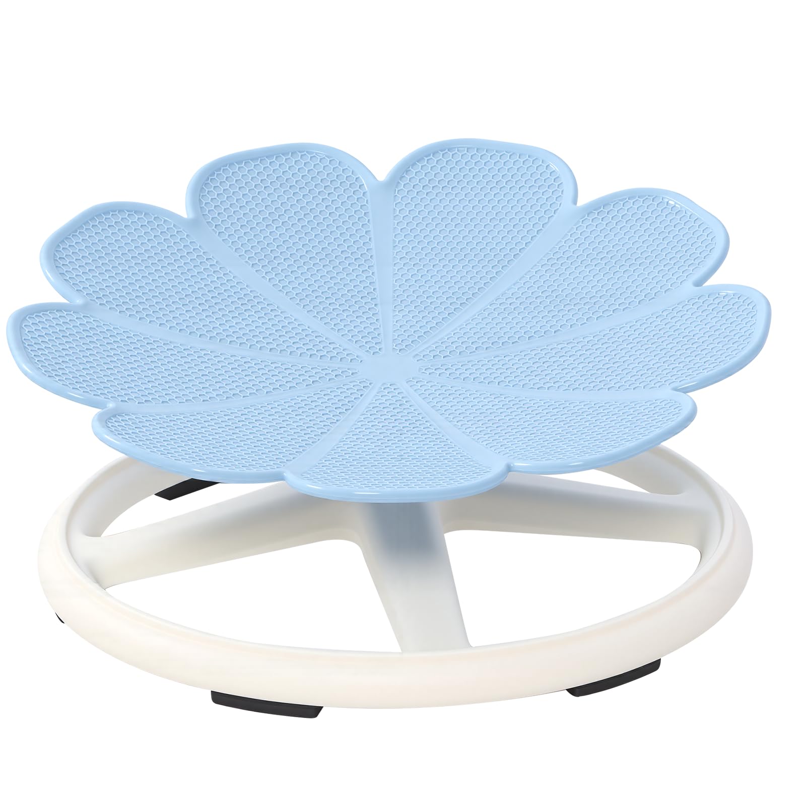 Panana Spinning Swivel Chair for Kids,Indoor Floor Seating with 360 Degree Rotation Base, Children's Spinning Seat Flower-Shaped for Sensory Balance Coordination (Blue)