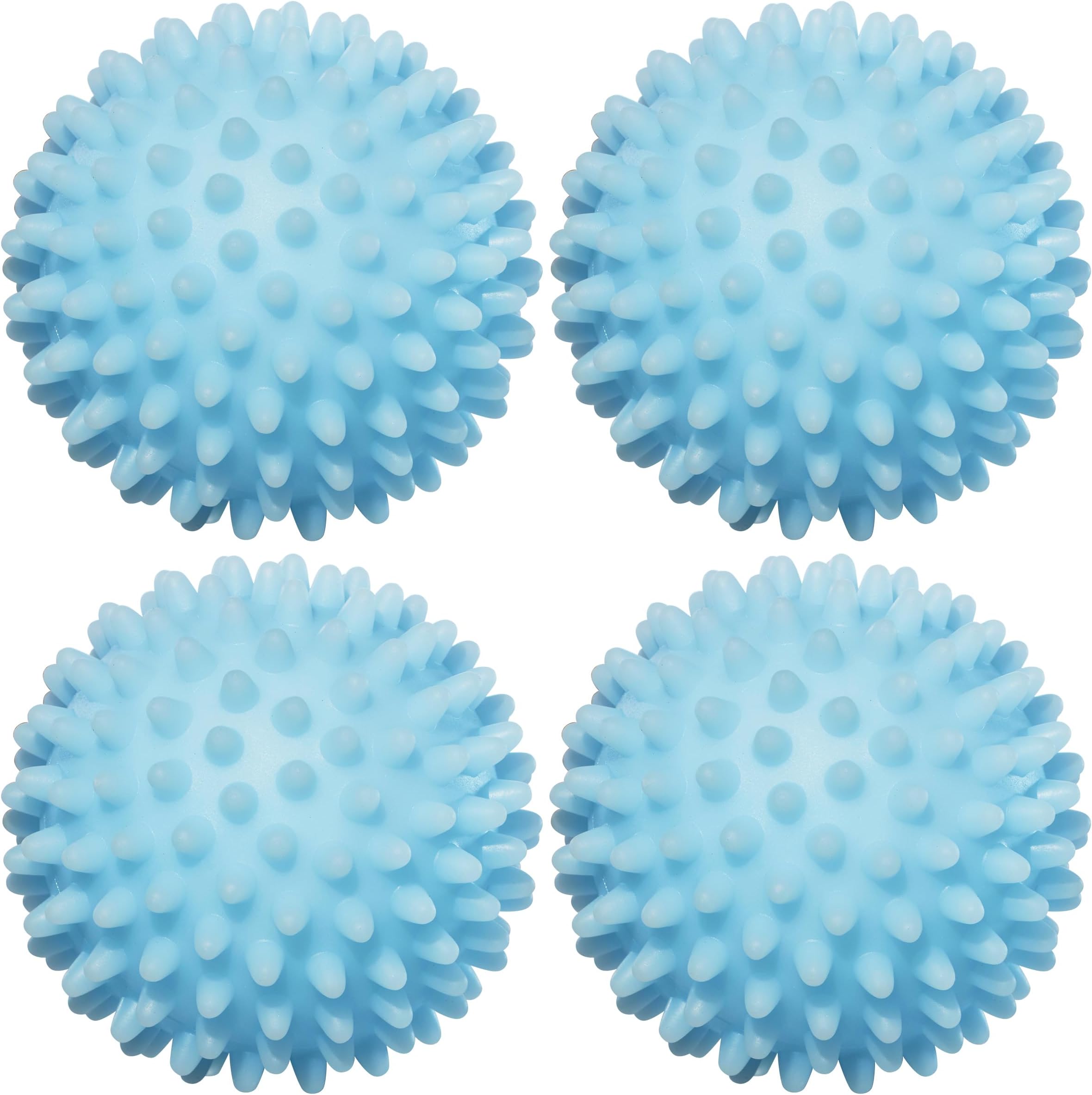 Reusable Laundry Dryer Balls - A Natural Alternative to Fabric Softener, Reduce Drying Time and Save on Energy. Soft Fluffy Clothes, Fewer Wrinkles, Less Static Cling. (4-Pack)