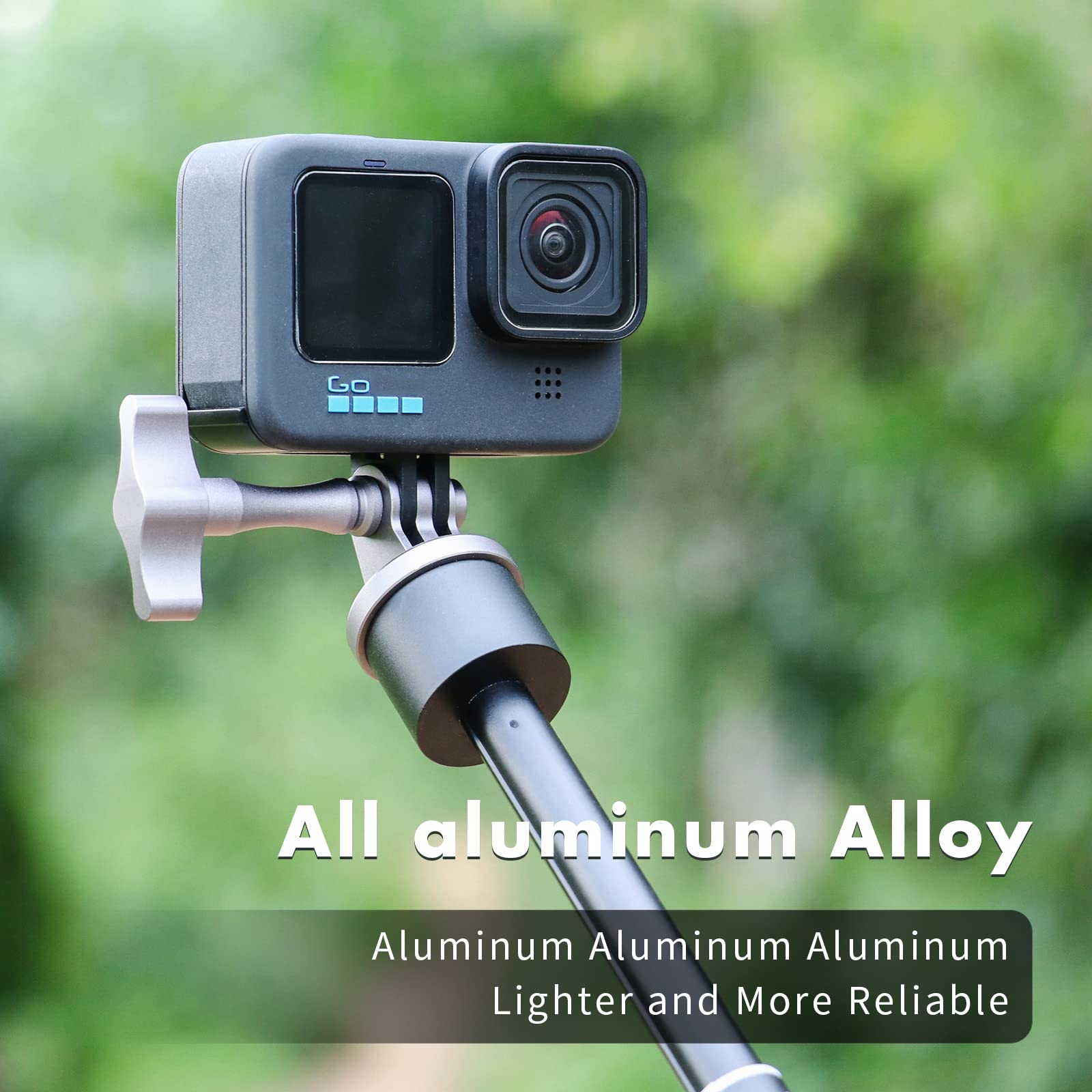 Support GoPro Aluminium Adaptateur Trépied GoPro Smatree Aluminium - Compatible Hero 11/10/9/8/7/6/5/4/3/2/1 & Session - Noir Accessoire GoPro Universel