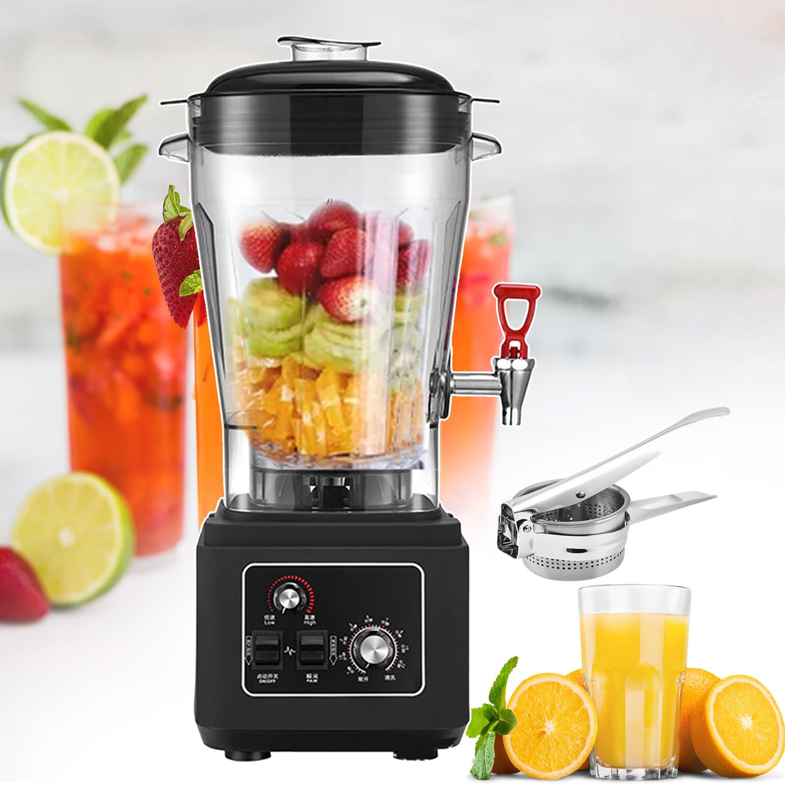 Blender Smoothie Maker, Stand Mixer for Shakes, Food Processors with Spout, Soy Milk Machine, Kitchen Drink Machine for Smoothies