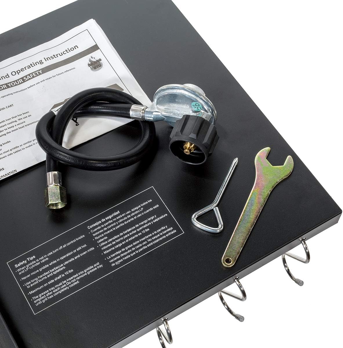 Propane regulator, hose, and assembly tools