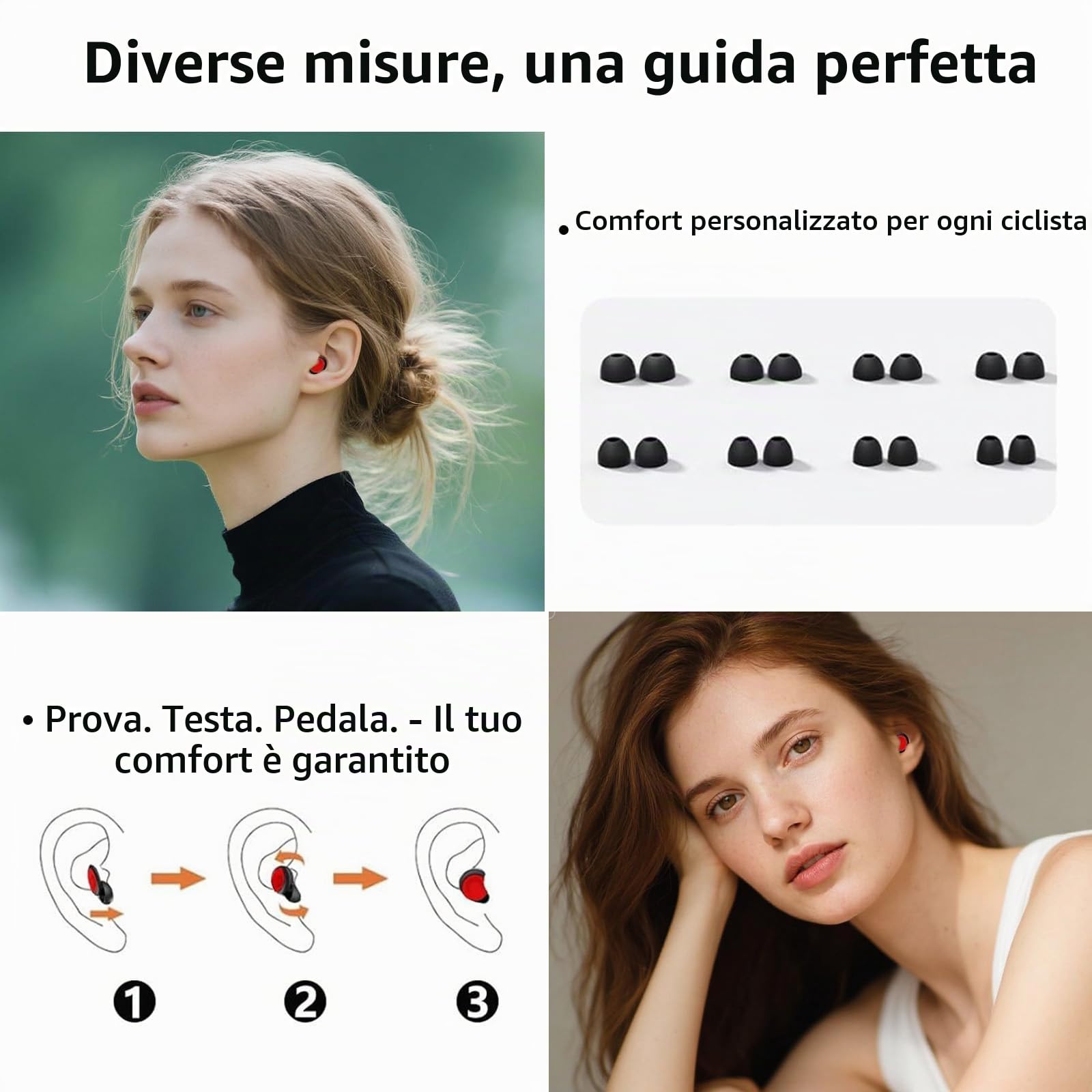 AzureRay Tappi per Orecchie Moto 27 dB - Moto Earplugs Riutilizzabili per Riduzione Rumore - Ideali per Dormire, Studio e Viaggi (2 Pezzi + Custodia)