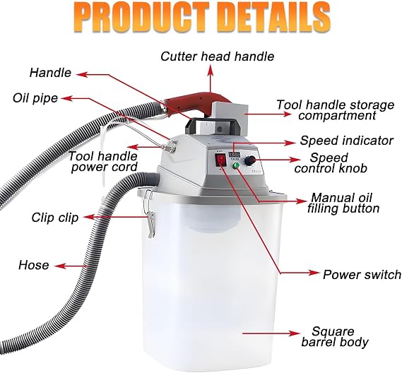 Single Head Thread Trimming Machine with 30L Bin, Low Noise Brushless Motor Stepless Speed Garment Loose Thread Cutter for Clothing, Fabrics and Leather