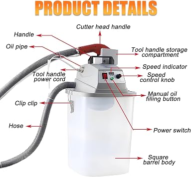 Single Head Thread Trimming Machine with 30L Bin, Low Noise Brushless Motor Stepless Speed Garment Loose Thread Cutter for Clothing, Fabrics and Leather