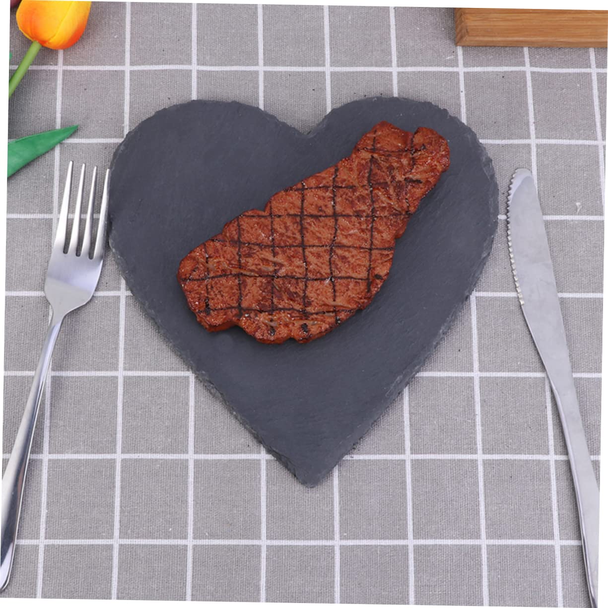 Ipetboom 2piezas Platos De Piedra Natural Placa De Pizarra Personalizada Para Carnes Postres Almacenamiento