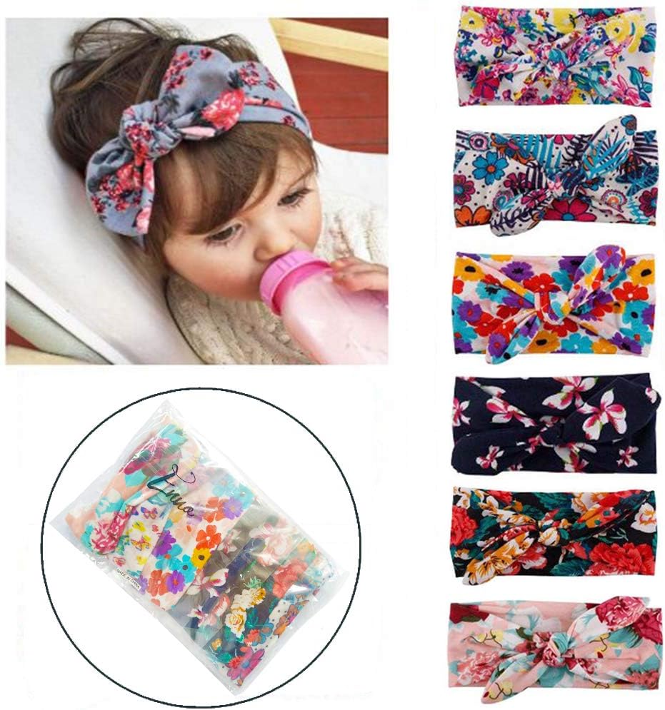Enuo Cute Baby Girls KidsTurban Headband Rabbit Ear Headband Hair Bands