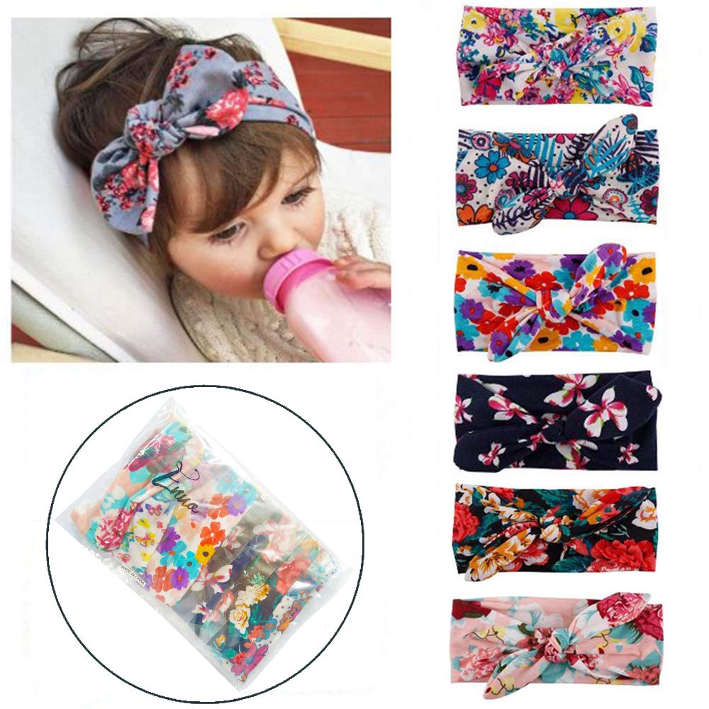 Enuo Cute Baby Girls KidsTurban Headband Rabbit Ear Headband Hair Bands
